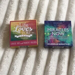 Life Loves You Cards by Louise Hay, Miracles Now cards by Gabrielle Bernstein
